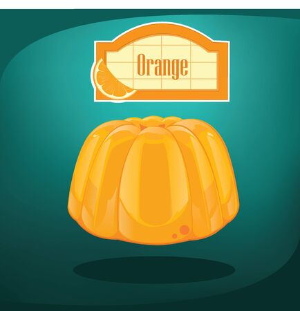 Jelly orange dessert.のイラスト素材