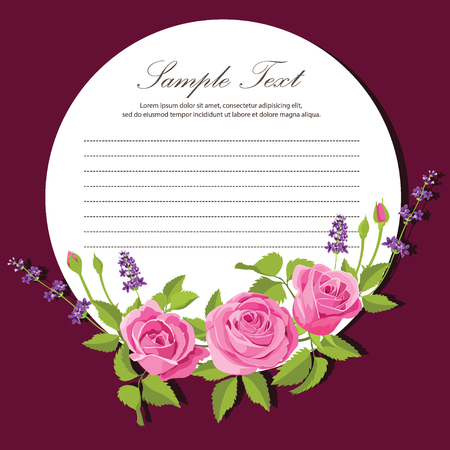 rose and lavenderのイラスト素材