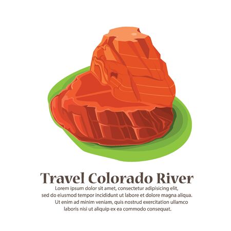 Colorado River in northern Arizonaのイラスト素材