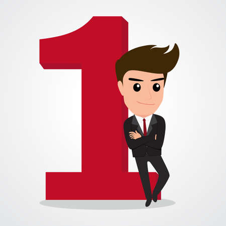 Businessman successful concept.vector  illustrationのイラスト素材