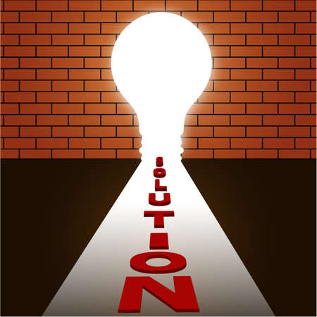 Idea make solution Idea concept . Vector Illustrationのイラスト素材