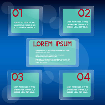 Glass background vector illustration infographics elements design.Transparent glass plates.のイラスト素材