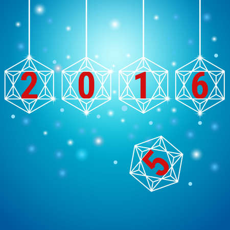 Happy new year 2016 background. Vector Illustration.のイラスト素材
