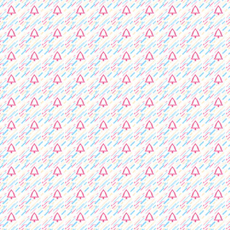 Christmas tree seamless pattern. Merry christmas and happy new year. Vector Illustration.のイラスト素材