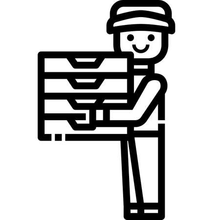 Food Delivery filled outline style. Icon design for application, website, poster, printing.のイラスト素材