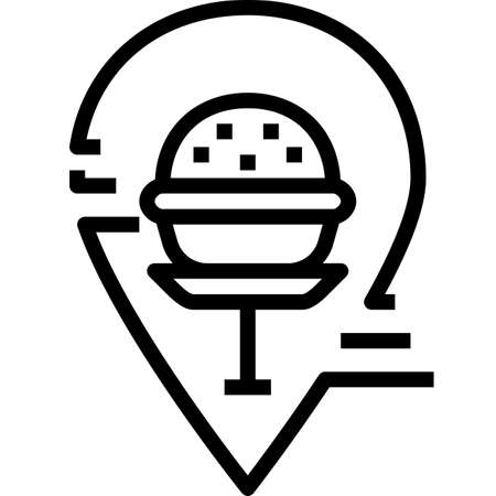 Food Delivery filled outline style. Icon design for application, website, poster, printing.のイラスト素材