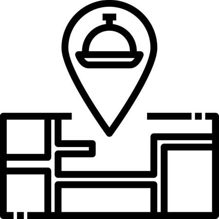 Food Delivery filled outline style. Icon design for application, website, poster, printing.のイラスト素材