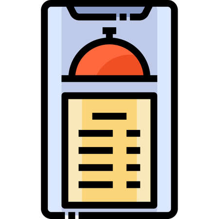 Food Delivery filled outline style. Icon design for application, website, poster, printing.のイラスト素材