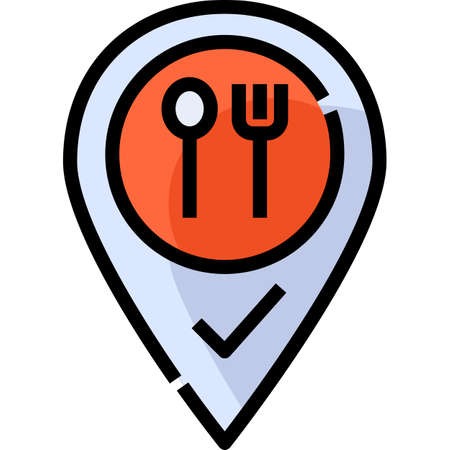 Food Delivery filled outline style. Icon design for application, website, poster, printing.のイラスト素材