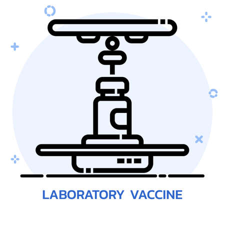 Science laboratory machine learning line style. Icon design for mobile application, website.のイラスト素材