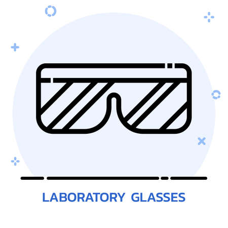 Laboratory glasses line style. Icon design for mobile application, website.のイラスト素材