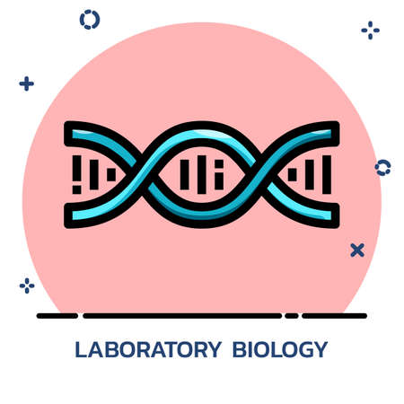 Science molecule model filled outline style. Icon design for mobile application, website.のイラスト素材