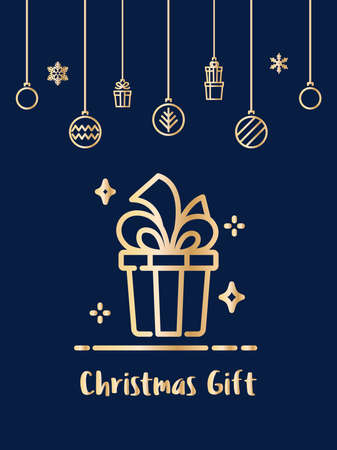 Christmas Gift box icon.のイラスト素材