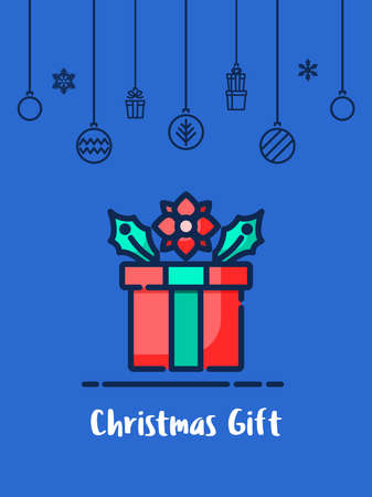 Christmas Gift box icon.のイラスト素材