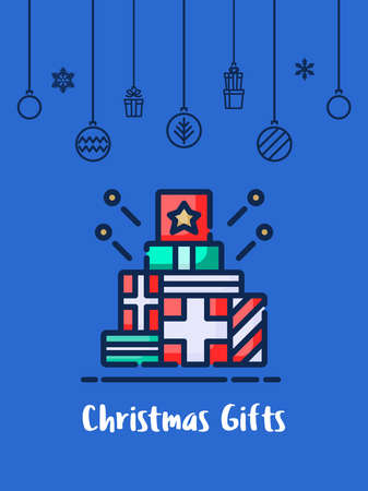 Christmas Gift box icon.のイラスト素材