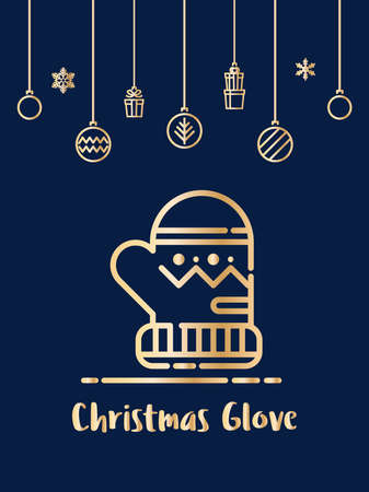 Christmas glove for winter season icon.のイラスト素材