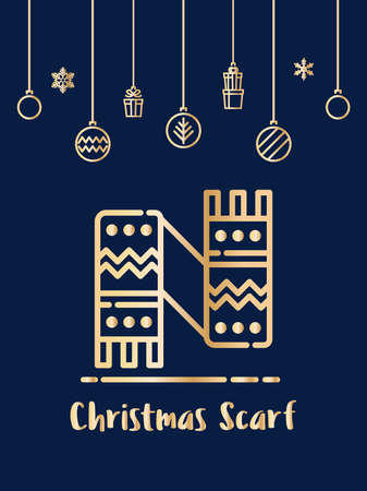 Christmas scarf for winter icon.のイラスト素材