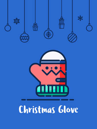 Christmas glove for winter season icon.のイラスト素材