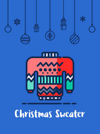 Christmas sweater clothes for winter icon.のイラスト素材