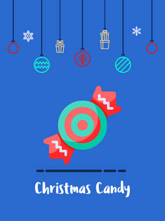 Christmas sweet candy icon. Vector Illustration.のイラスト素材