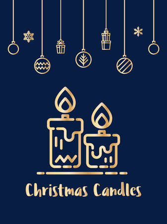 Candle icon. Merry christmas Vector illustrationのイラスト素材