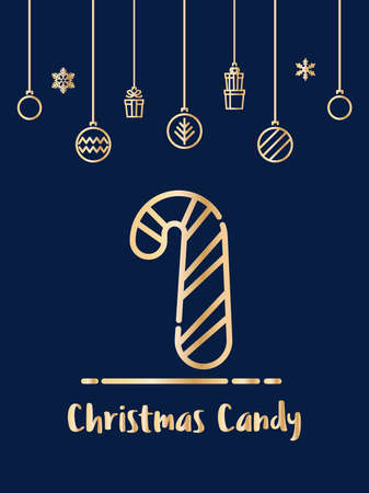 Christmas sweet candy icon. Vector Illustration.のイラスト素材