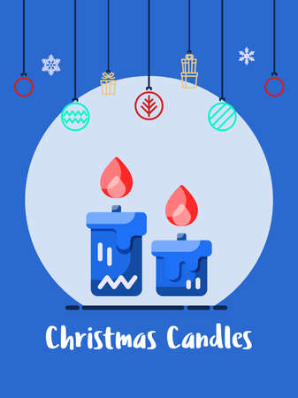 Candle icon. Merry christmas Vector illustrationのイラスト素材