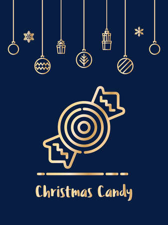 Christmas sweet candy icon. Vector Illustration.のイラスト素材