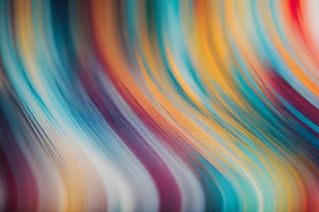 abstract colorful background - macro photo of varicoloured strands of threadの写真素材