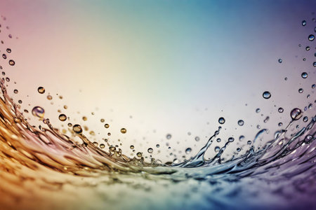 Water splash with bubbles. Abstract background. 3d rendering illustration.の写真素材