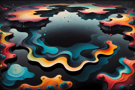 abstract colorful background with smooth lines and waves. Vector illustration.