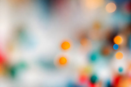 Abstract circular bokeh background. Colorful defocused lights.の写真素材