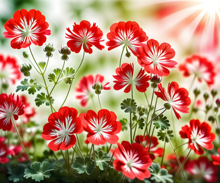 Geranium flowers background. Geranium flowers background. Geranium flowers backgroundの写真素材