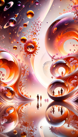 abstract fractal background a computer-generated 2D illustration, texture