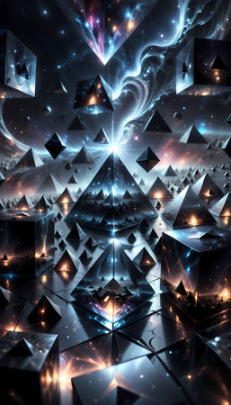 3D abstract fractal background. Design element for brochure, advertisements, presentation, web and...