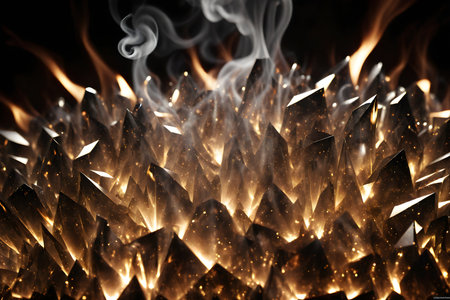 abstract background with fire and sparks. 3d rendering - illustration