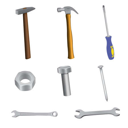 A set of building tools のイラスト素材