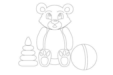 Collection of vector fun toys for kidsのイラスト素材