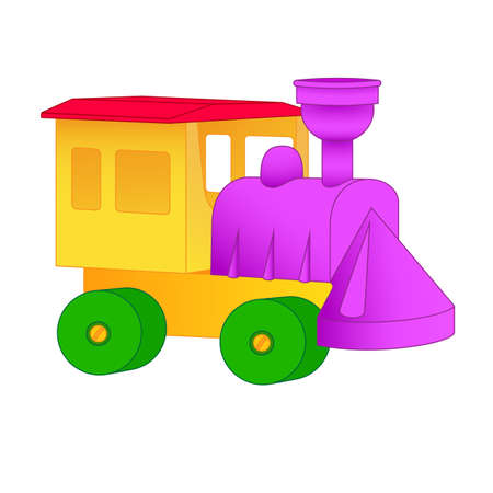 Small toy train from the designer.のイラスト素材