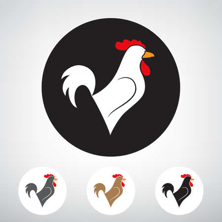 Stylized silhouette of a roosterのイラスト素材