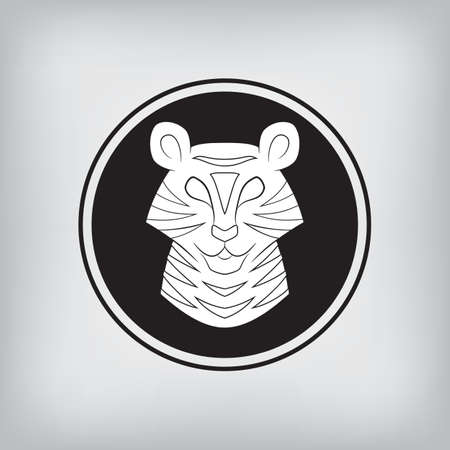 Stylized silhouette of a tigerのイラスト素材