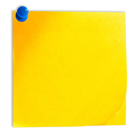 Yellow memo stick isolated on white background