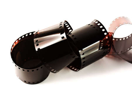 Film strip isolated on white backgroundの写真素材
