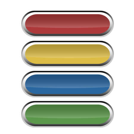 Set of round buttons with glossy effect for web using のイラスト素材