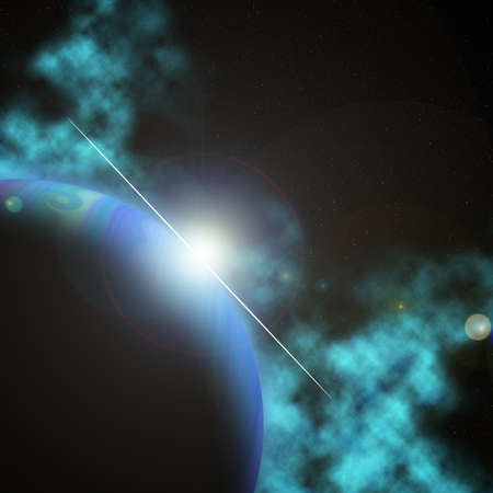 nebula on black space background 