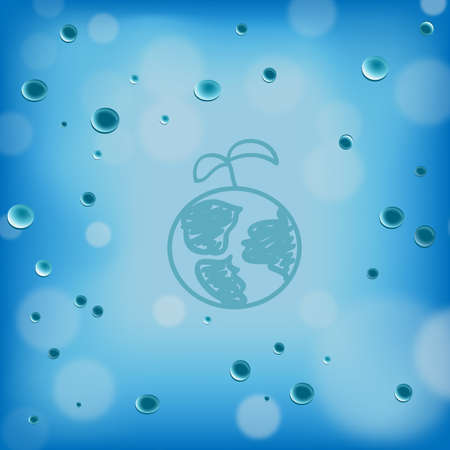 Water Droplets on Window Abstract Backgroundのイラスト素材