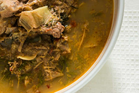 Curry banana blossom.Thai food.の写真素材