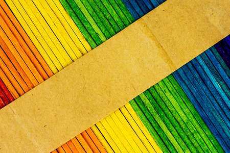 colorful wood ice-cream stick with copy-space for textの写真素材