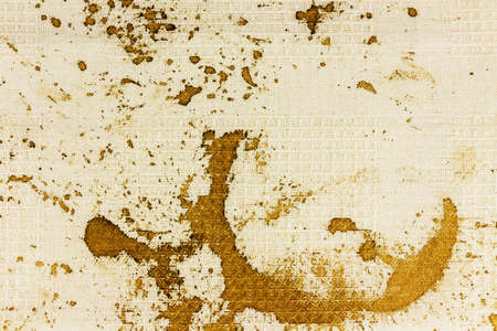 Coffee stains on the tablecloth.の写真素材