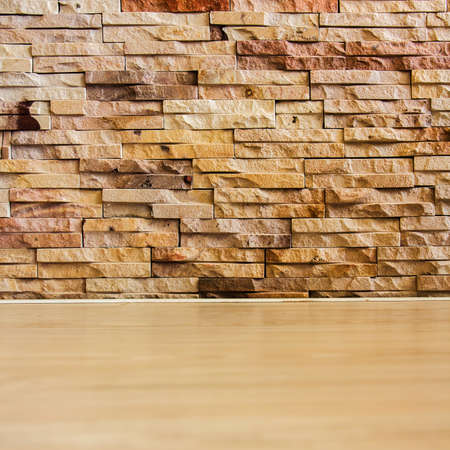 old room with brick wall の写真素材